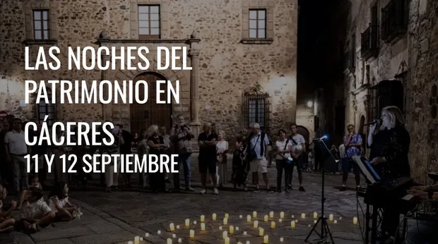 Cartel de LAS NOCHES DEL PATRIMONIO EN CÁCERES